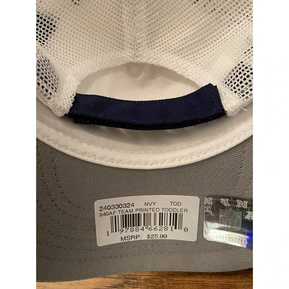 New Era Dallas Cowboys Toddler White Navy 9FORTY A-Frame Trucker Adjustable Hat